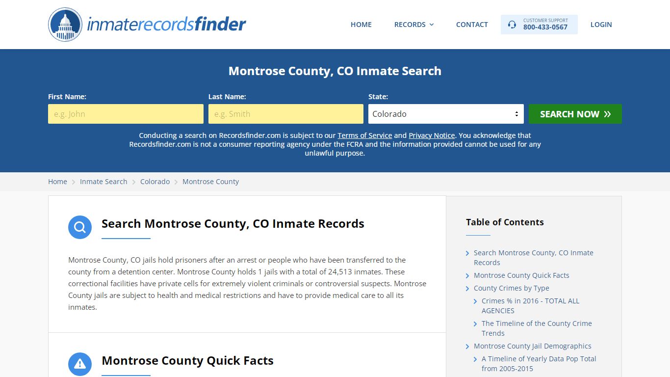 Montrose County, CO Inmate Lookup & Jail Records Online