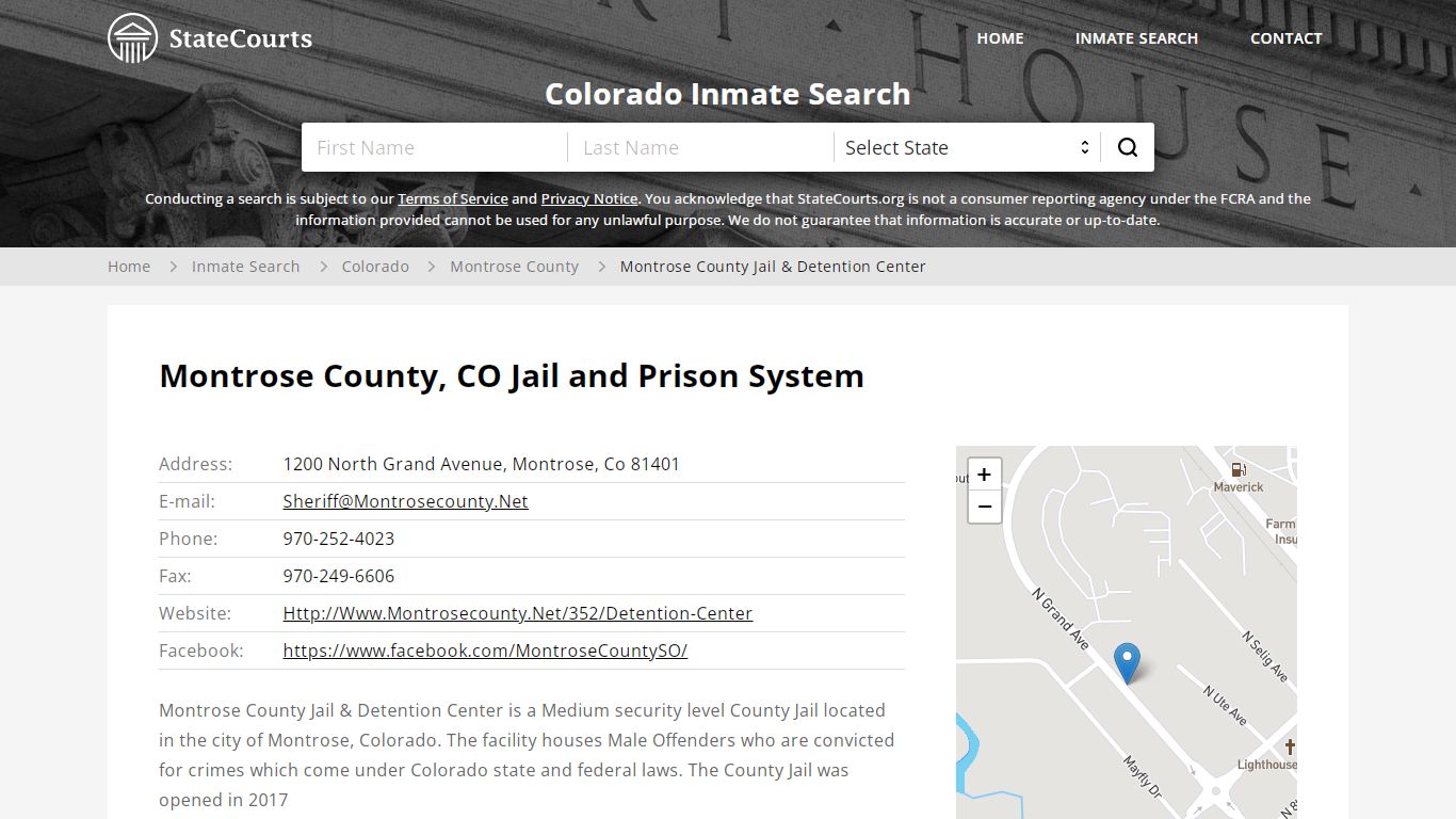 Montrose County Jail & Detention Center Inmate Records ...