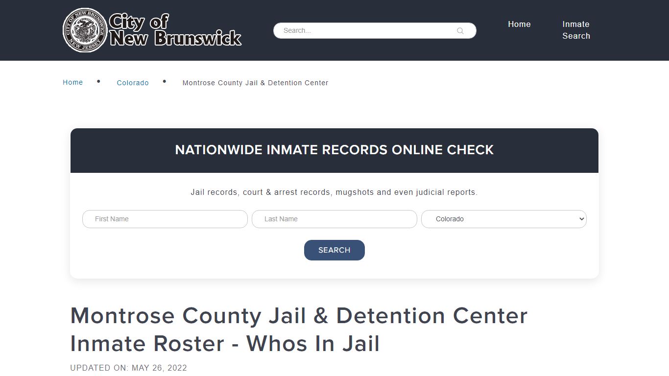 Montrose County Jail & Detention Center Inmate Roster ...